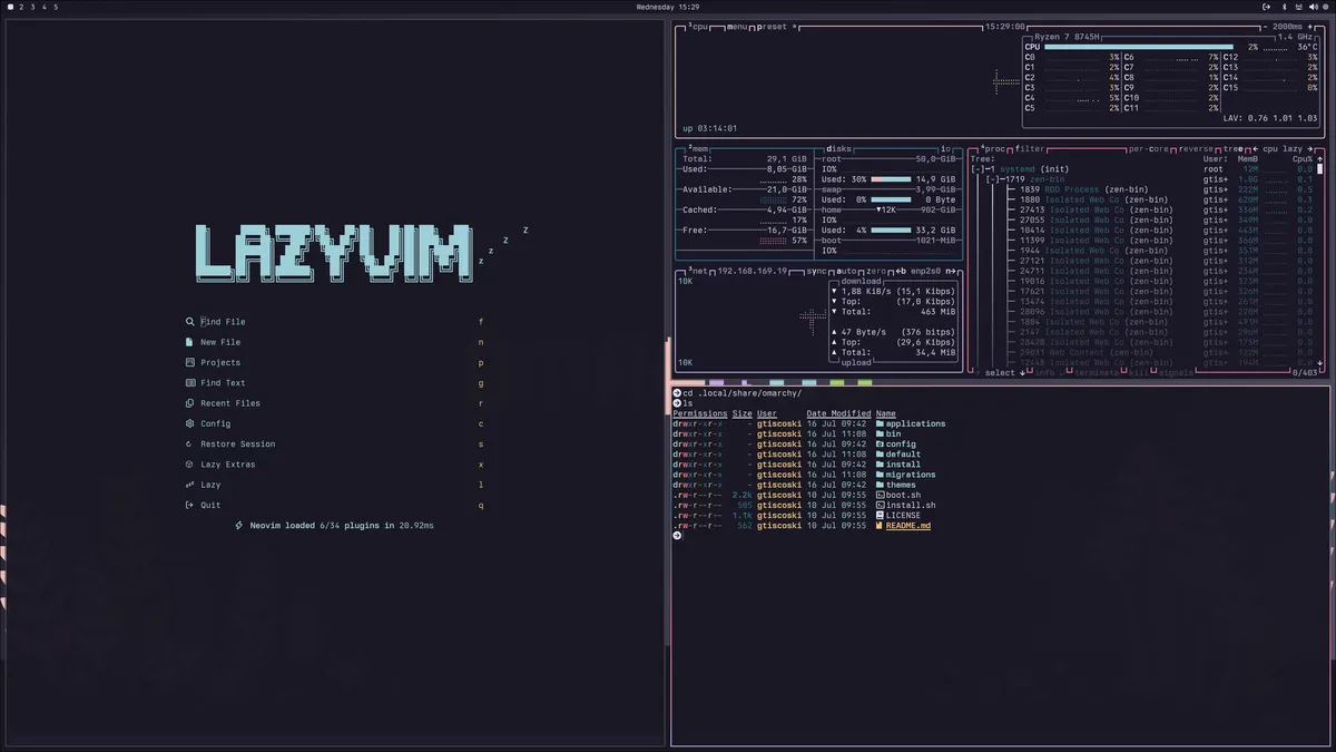 Rose Pine Dark theme